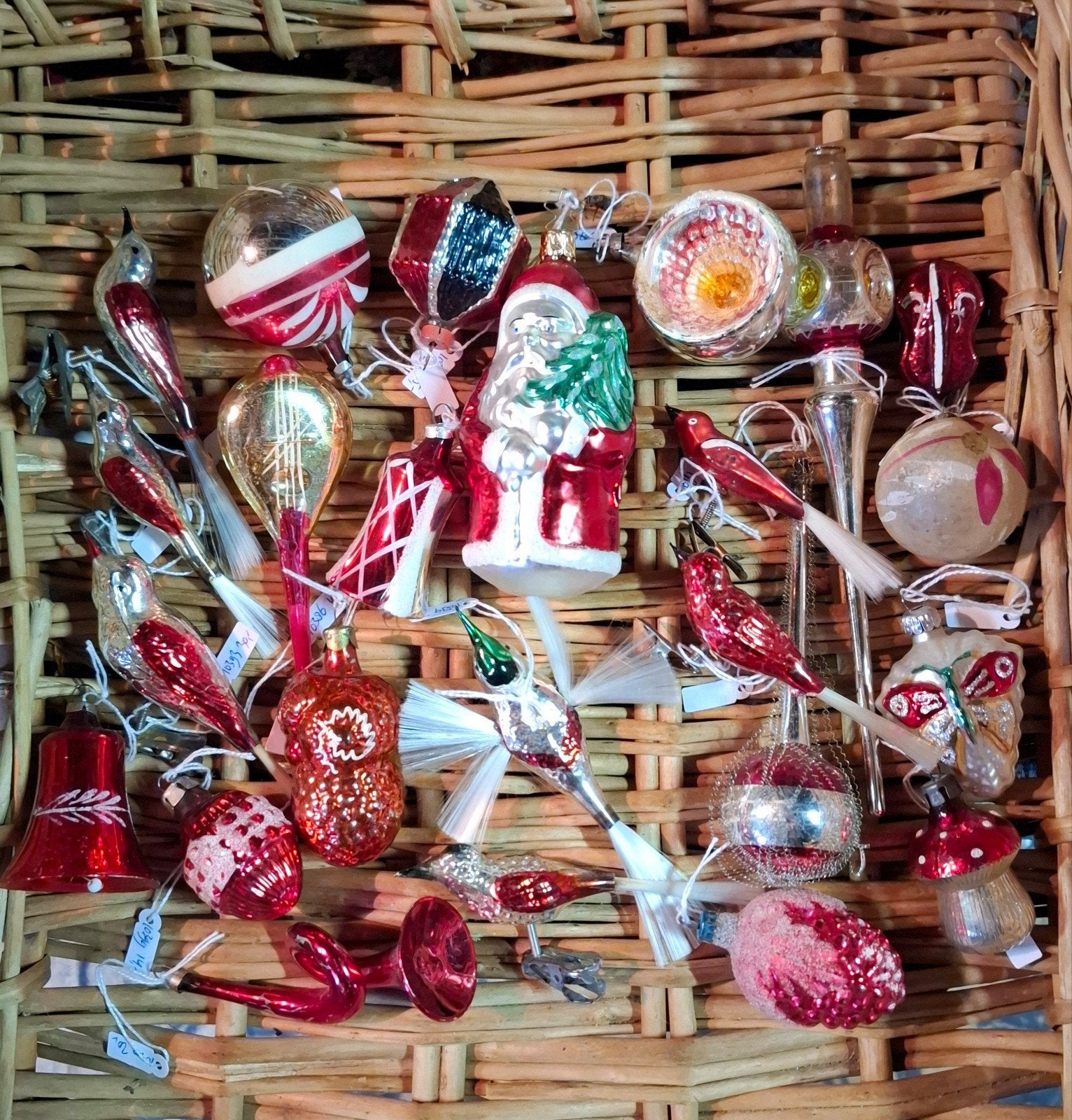oude antiek vintage kerstballen webwinkel vogel inge glass, Ophalen of Verzenden, N, T, V