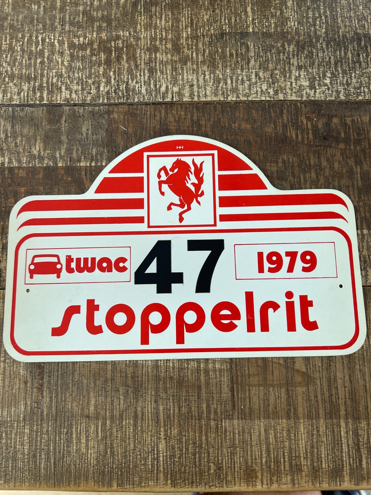 TWAC Stoppelrit 1979 Rally Plaat - Vintage Auto Sport, Ophalen of Verzenden, Gebruikt