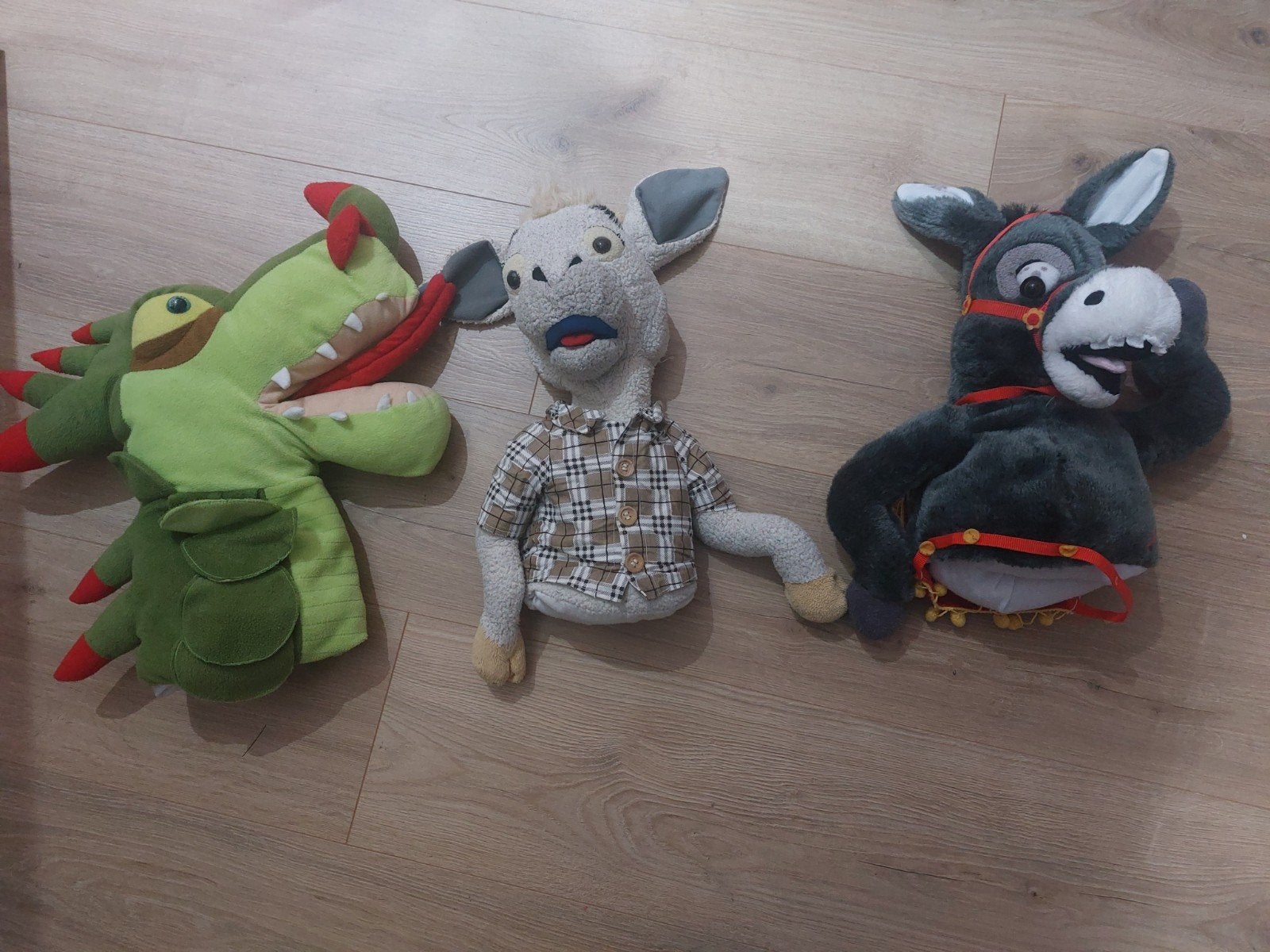 Efteling Sprookjesboom Handpoppen: Draak, Ezel en Geitje, Gebruikt, Overige merken, Overige typen, Ophalen of Verzenden