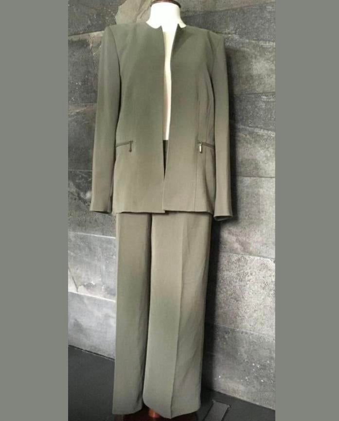 Kasper damespak donkergroen maat M 38-40 Nieuw, Kleding | Dames, Maat 38/40 (M), Kostuum of Pak, Ophalen of Verzenden, Zo goed als nieuw