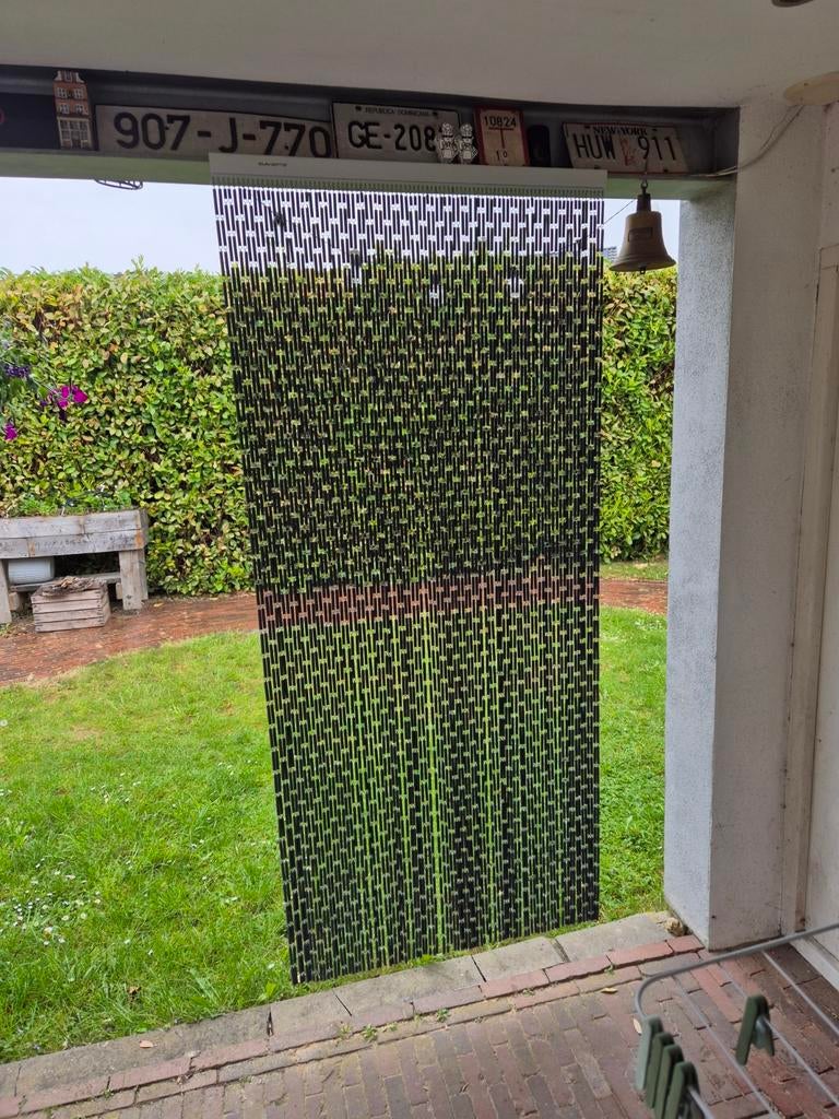 Kralengordijn Sun-arts - 200x90 cm, Gebruikt, 200 cm of meer, Grijs, 50 tot 100 cm