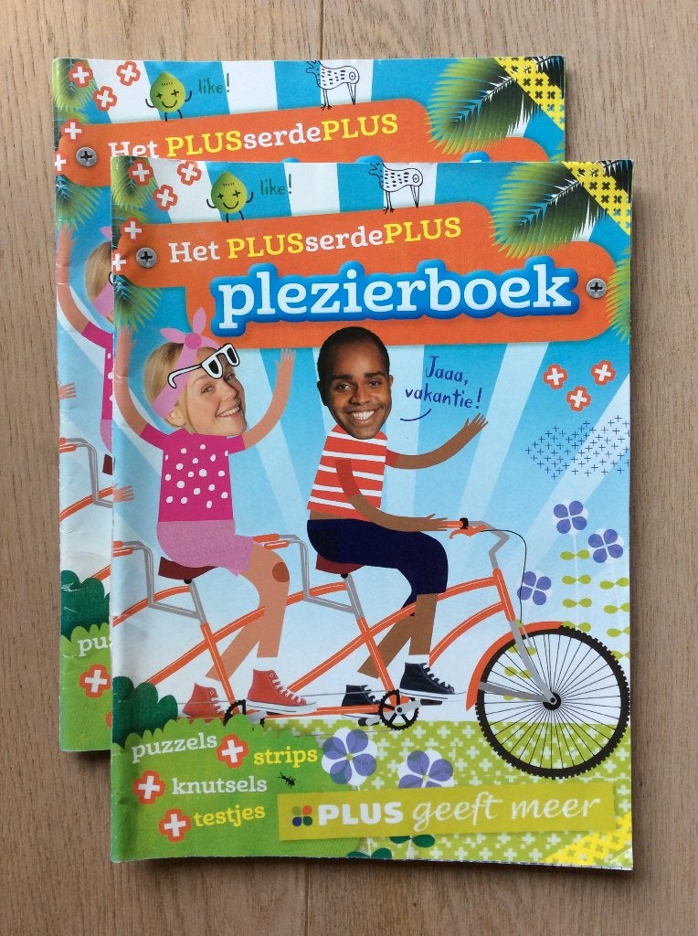 2 x Vakantieboek PLUS het PLUSserderPLUS plezierboek, Meerdere stripboeken, Ophalen of Verzenden, Zo goed als nieuw