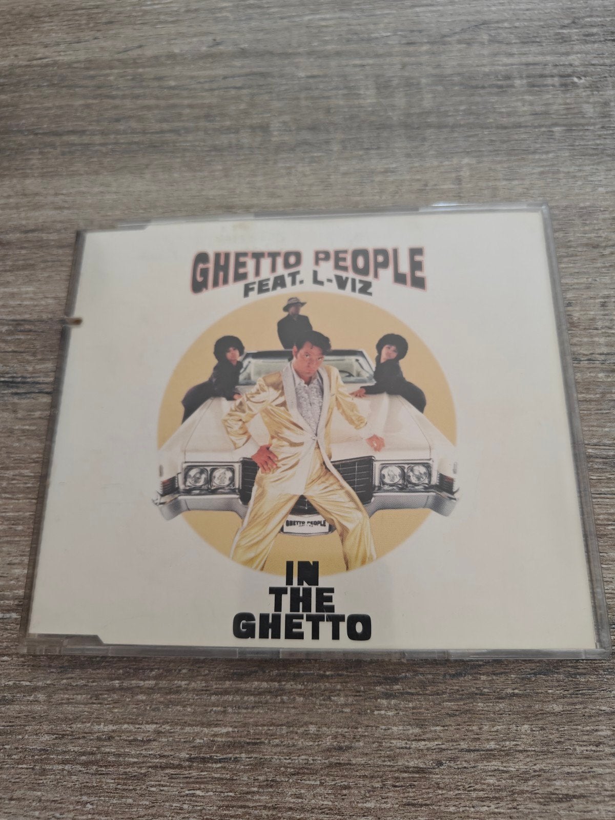 Ghetto People feat. L-Viz - In The Ghetto CD Single, Cd's en Dvd's, Ophalen of Verzenden, Gebruikt, Dance en House, Inclusief doosje