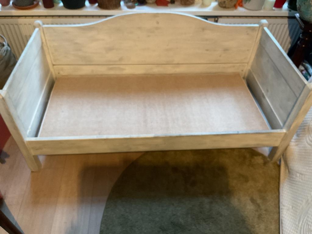 Peuter/kleuter bed Chalk White met matras, Ophalen, Gebruikt, 70 tot 85 cm, 140 tot 160 cm