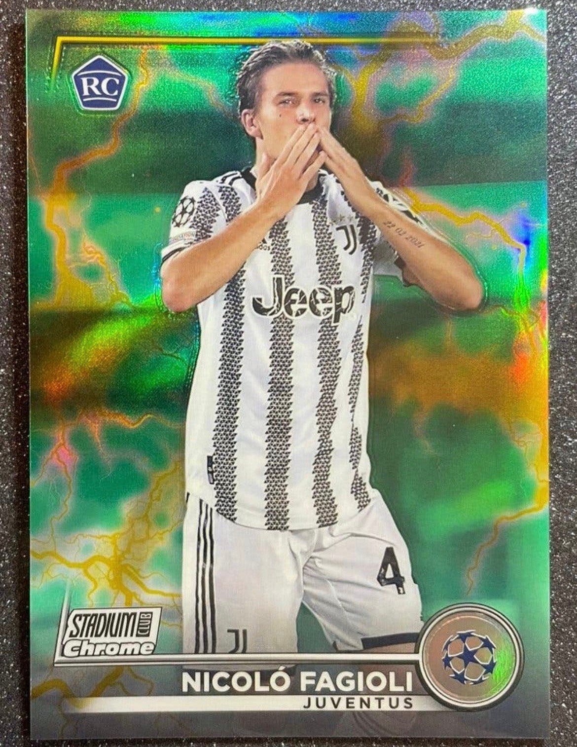 Topps STADIUM CHR.’23 YELLOW GREEN ELECTRIC RC /125 FAGIOLI, Verzenden, Zo goed als nieuw, Plaatje