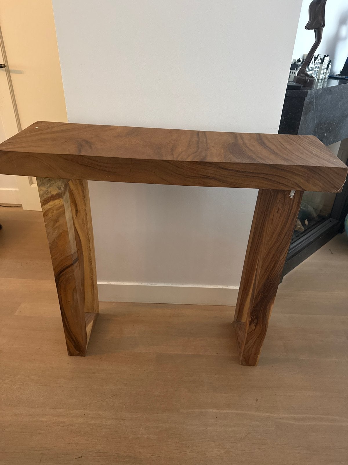 Houten bijzettafel van Bali, Ophalen, Gebruikt, 75 cm of meer, 60 cm of meer