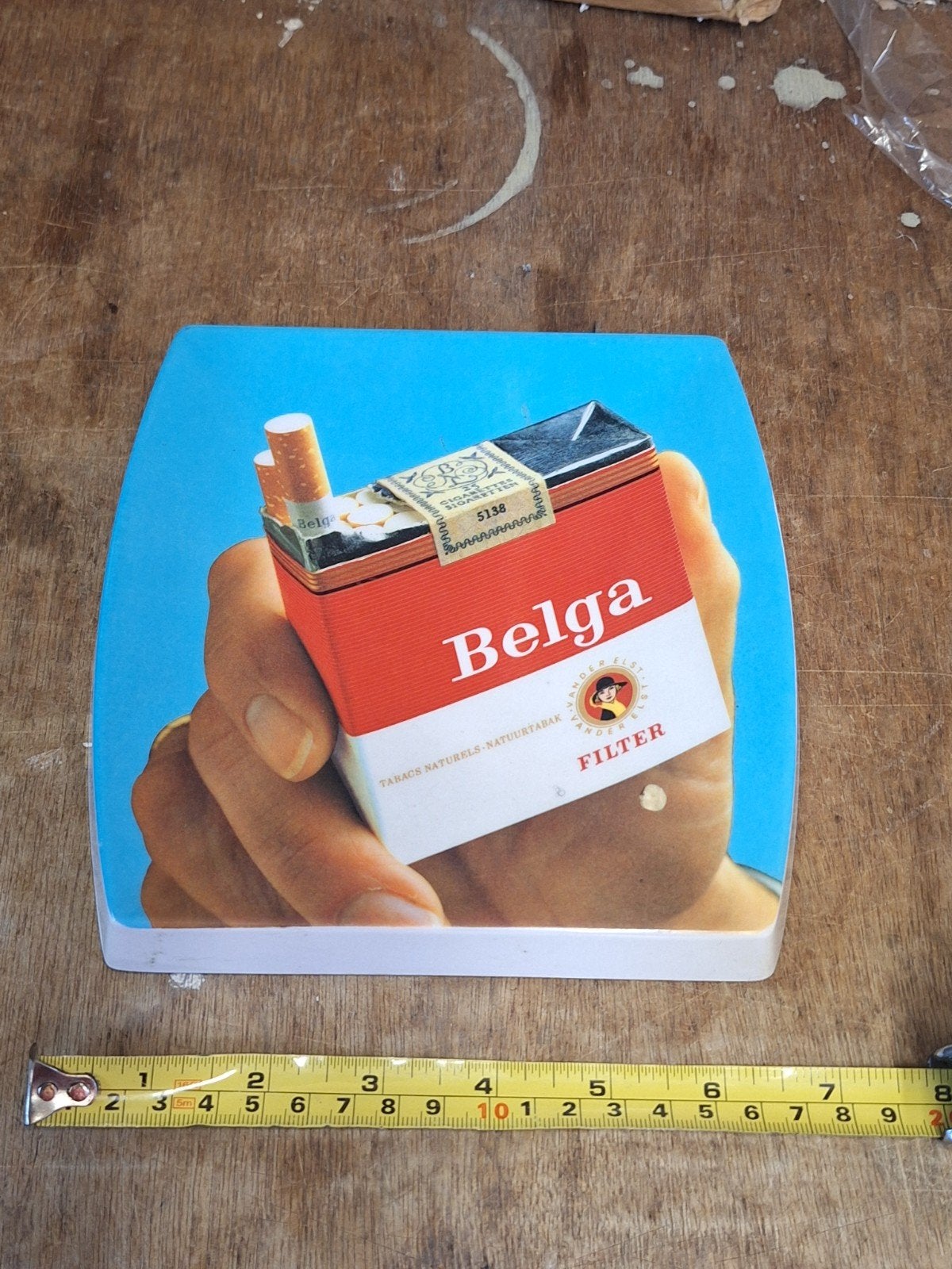 Vintage Belga plastic sigaretten wisselgeldschaaltje 1970's, Ophalen of Verzenden