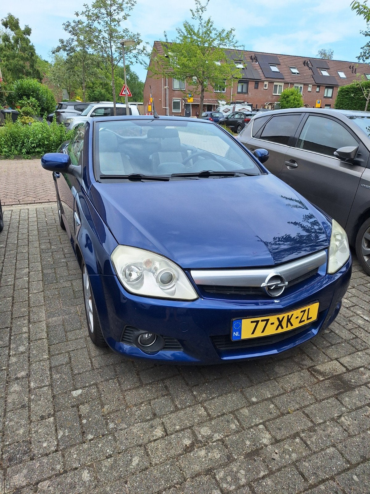 Opel Tigra 1.4 16V Twintop 2004 Blauw, Voorwielaandrijving, Stof, 4 cilinders, Cabriolet