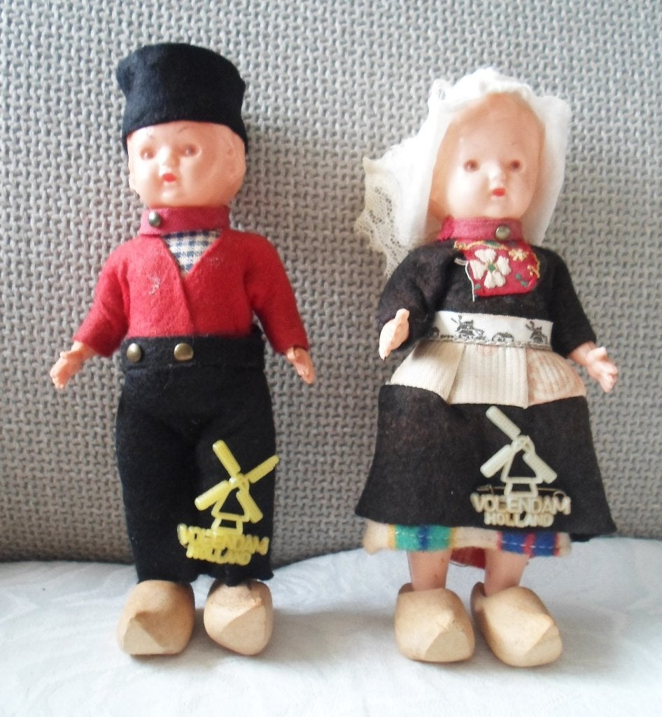 Oude Wildebras popjes. Klederdracht. Souvenirpopjes.Jaren'50, Ophalen of Verzenden, Gebruikt, Pop