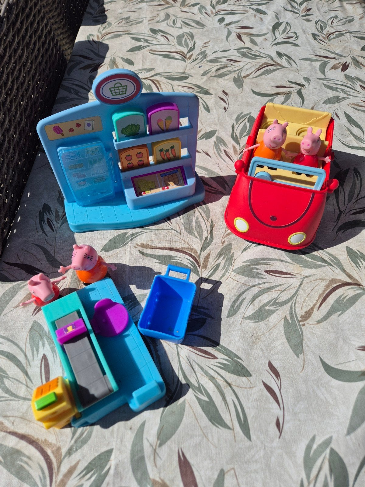Peppa Pig Speelset: Supermarkt en Auto, Ophalen of Verzenden, Zo goed als nieuw, Jongen of Meisje
