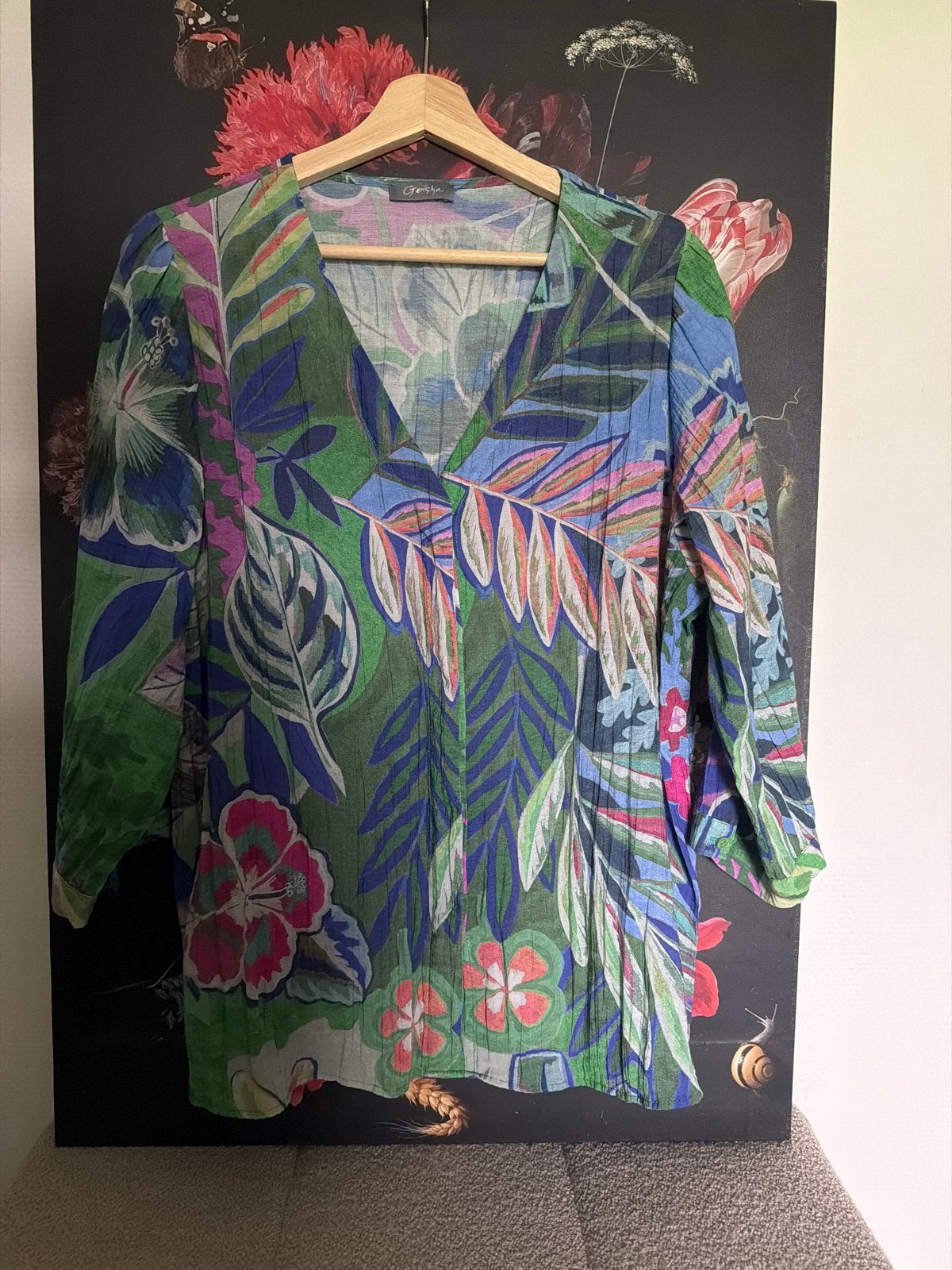 Geisha Blouse XXL/46 - Zomer 2026 Collectie, Ophalen of Verzenden, Gedragen, Maat 46/48 (XL) of groter, Meerkleurig