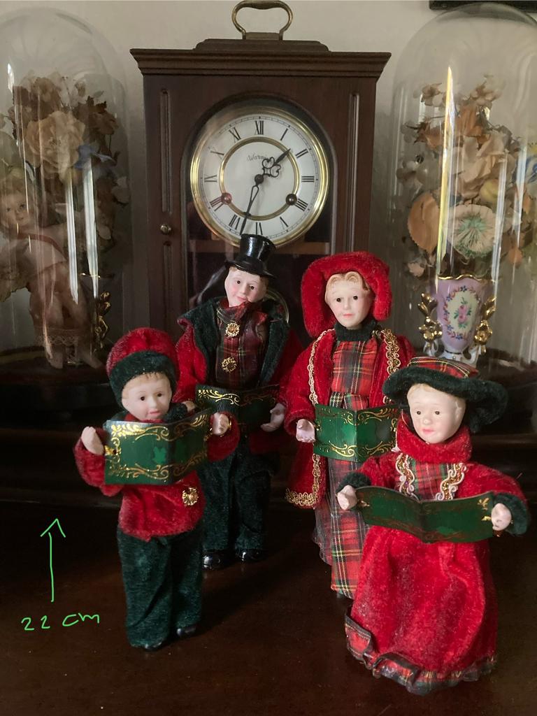 🌿 Pop ,Dickens” 4 VINTAGE PORSELEINEN POPPEN”🌿LEUK!, Verzenden