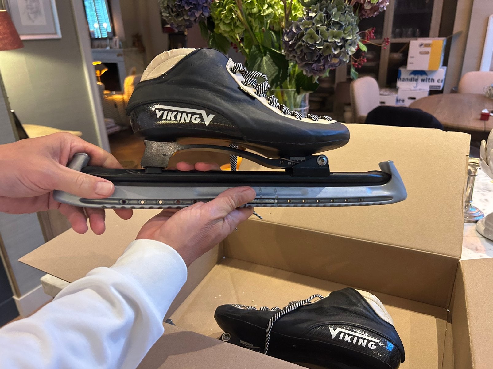 Viking V schaatsen maat 41 – langebaan/noren – compleet paar, Sport en Fitness, Schaatsen, Ophalen of Verzenden, Zo goed als nieuw