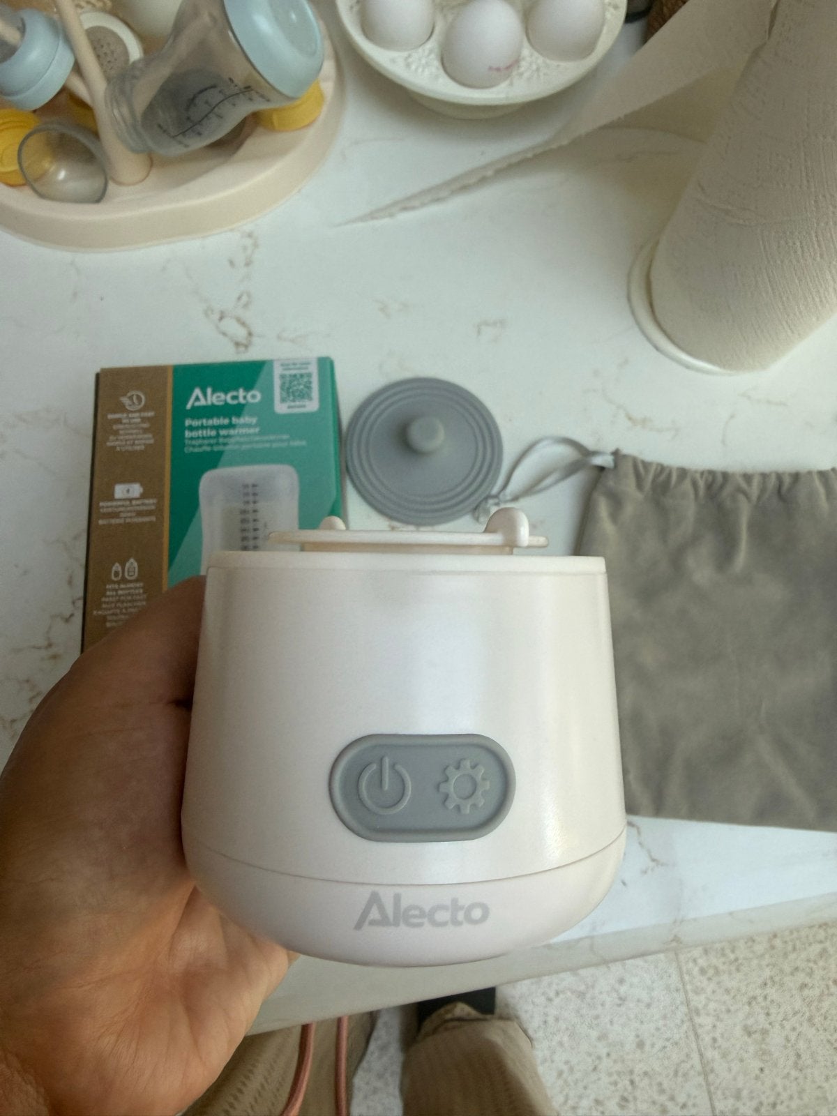 Alecto Pro Draagbare Flessenwarmer - Zo goed als nieuw, Ophalen, Zo goed als nieuw, Flessen- of potjesverwarmer