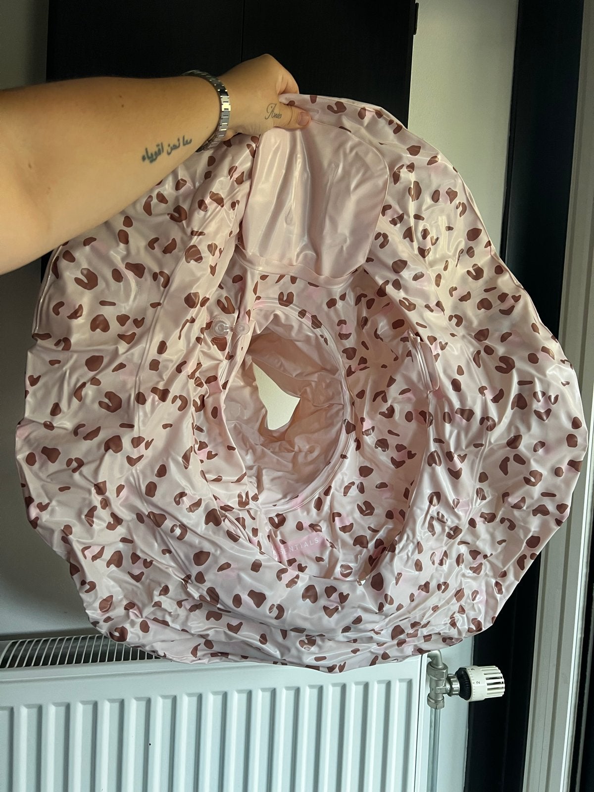 Swim Essentials Zwemband roze panterprint, 1x gebruikt, Ophalen, Zwemband, Swim Essentials, Zo goed als nieuw