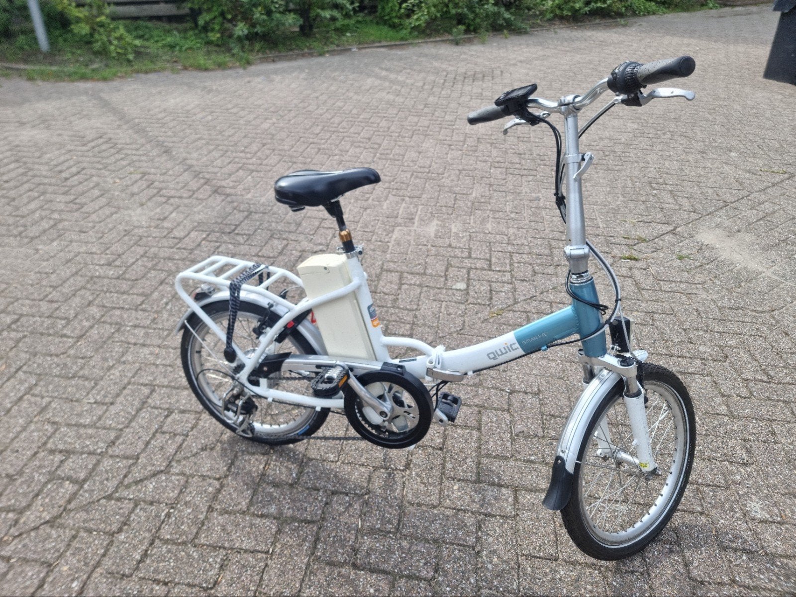 Opvouwbare elektrische fiets - Qwic 20 inch, Fietsen en Brommers, Gebruikt, Velgrem, Versnellingen, Dames