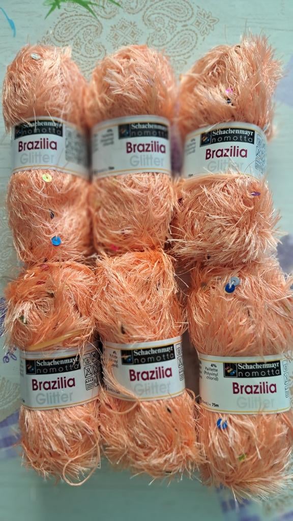 Schachenmayr Brazilia Glitter garen - 6 bollen, Hobby en Vrije tijd, Breien en Haken, Ophalen of Verzenden, Nieuw, Breien of Haken