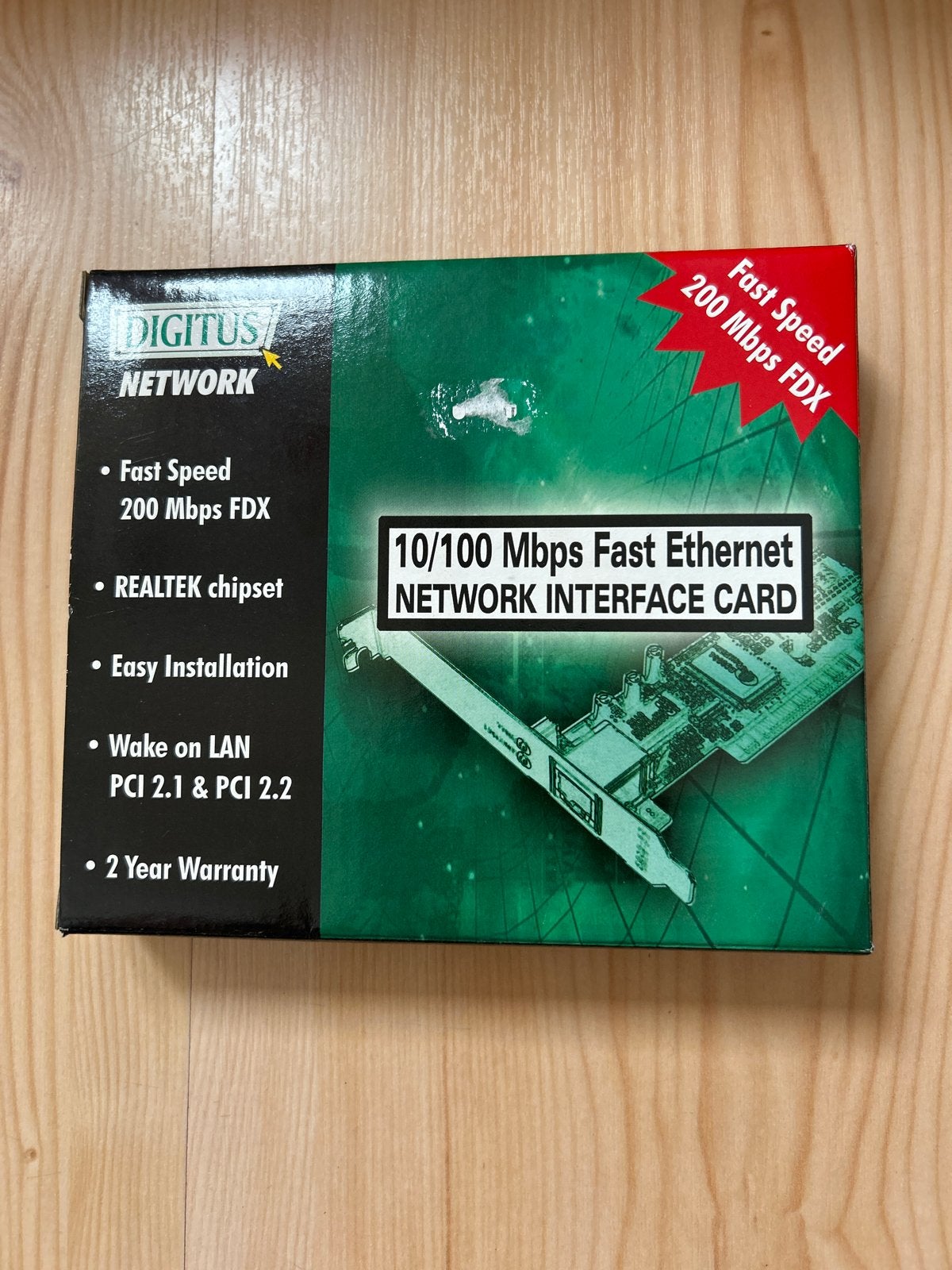 DIGITUS 10/100 Mbps Fast Ethernet Netwerkkaart PCI, Ophalen of Verzenden, Nieuw, Intern