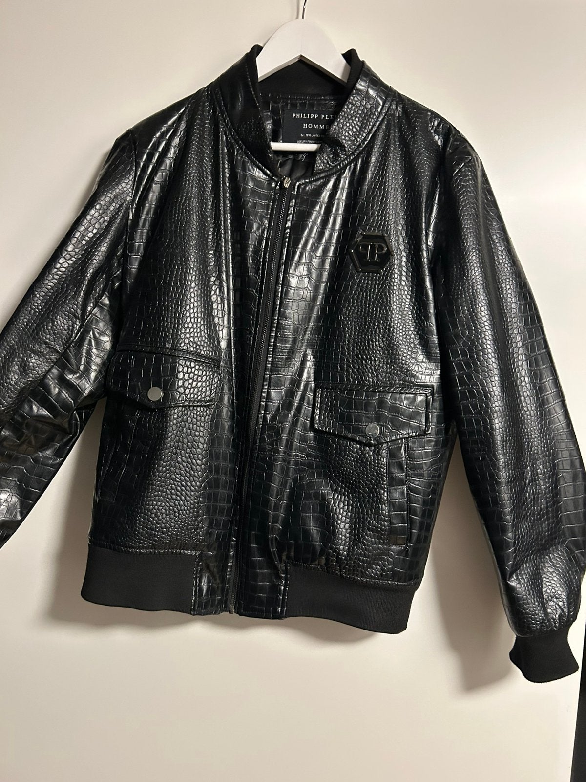 Philipp Plein jas, Ophalen of Verzenden, Zo goed als nieuw, Maat 52/54 (L), Zwart