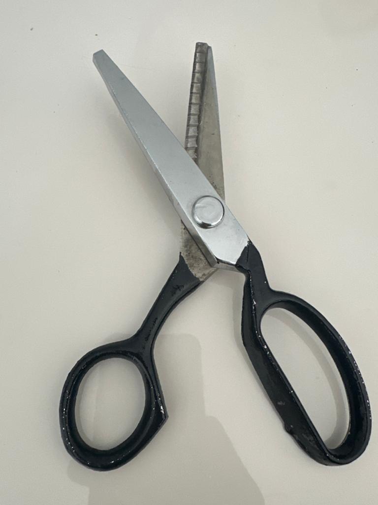 stofschaar met gekarteld blad, Ophalen of Verzenden, Gebruikt