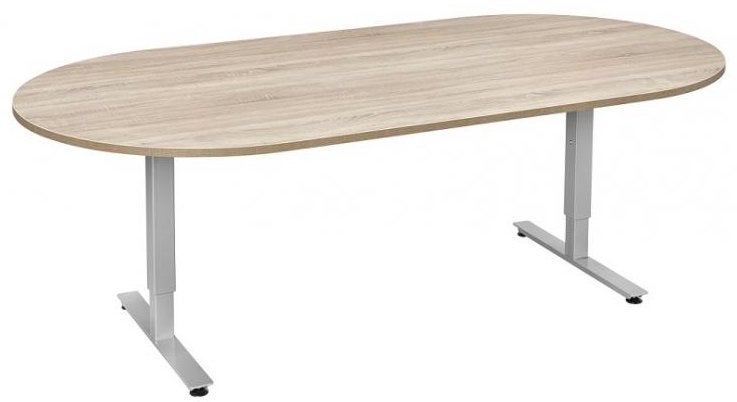 TS vergadertafel 240x120 recht, ovaal of tonvorm, VST, 120 cm, Info@vstkantoormeubilair.nl, 240 cm