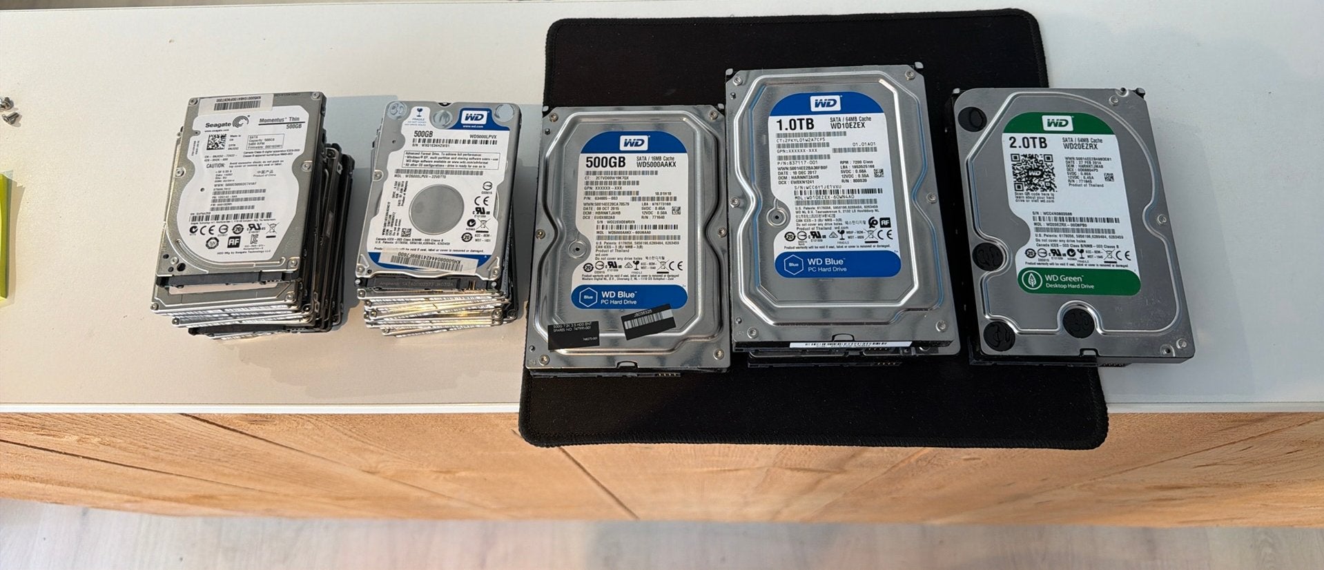 Partij Hdd schijven (500GB,1TB,2TB), Computers en Software, Ophalen of Verzenden, Zo goed als nieuw, Desktop