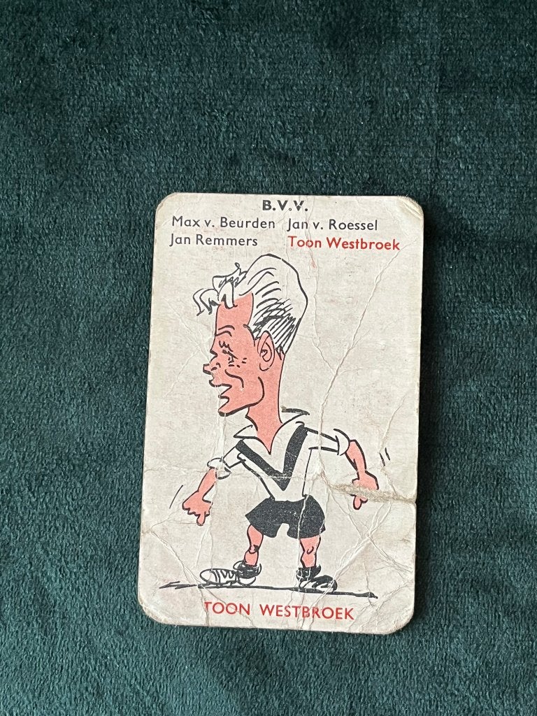 Toon Westbroek karikatuur Dik Bruynesteyn Monty voetbalpl., Verzamelen, Sportartikelen en Voetbal, Ophalen of Verzenden, Gebruikt