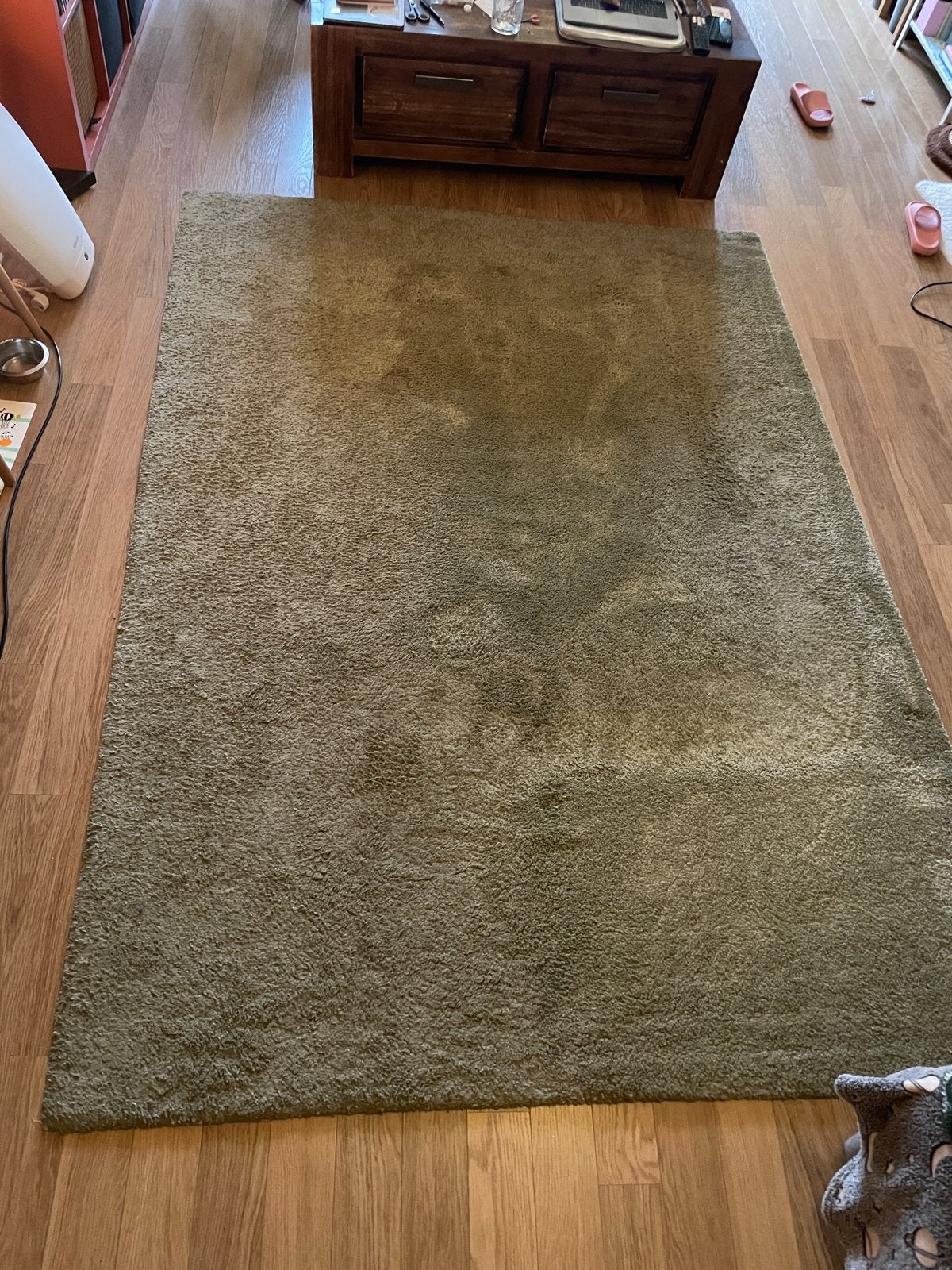 IKEA Stoense vloerkleed - Groen, 240x170cm, Ophalen, Gebruikt, 150 tot 200 cm, 200 cm of meer