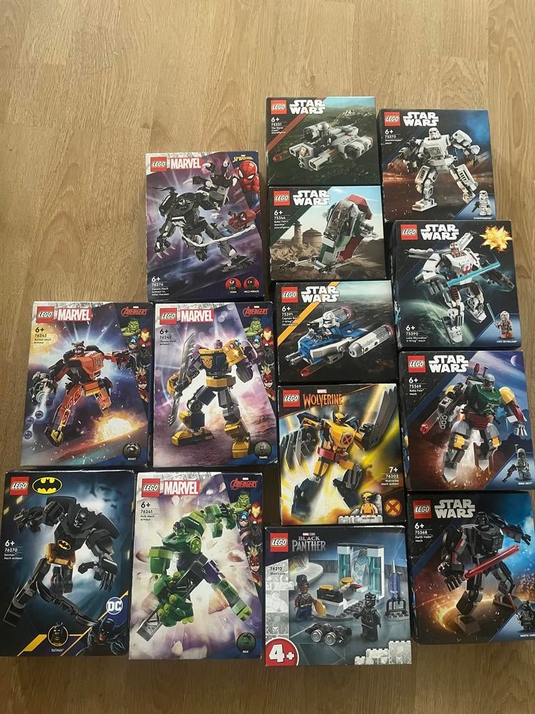 14x Lego sets sealed: Marvel, Star Wars, Batman, Ophalen of Verzenden, Nieuw