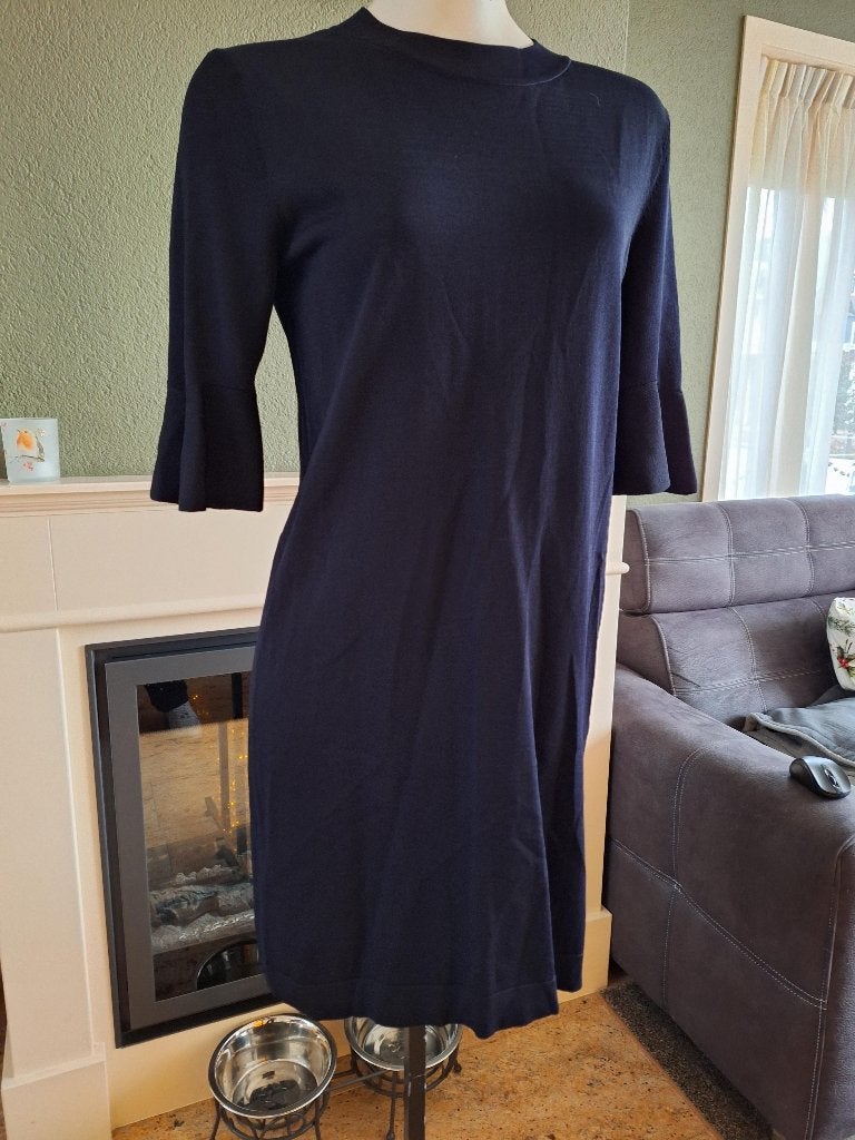 Cos prachtige kwaliteit blauw jurk jurkje S 36, COS, Zo goed als nieuw, Knielengte, Maat 36 (S)