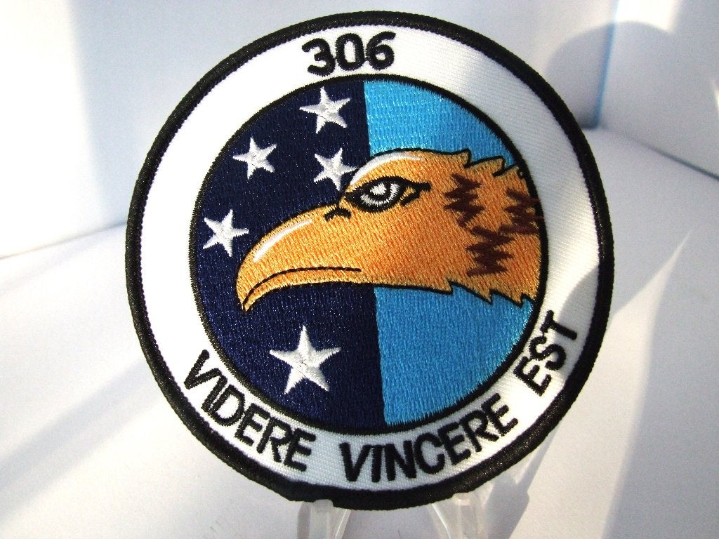 Embleem,Patch,KLU,306,TFTS,Videre,Vincere,Est,II, Verzamelen, Verzenden, Luchtmacht, Nederland, Embleem of Badge