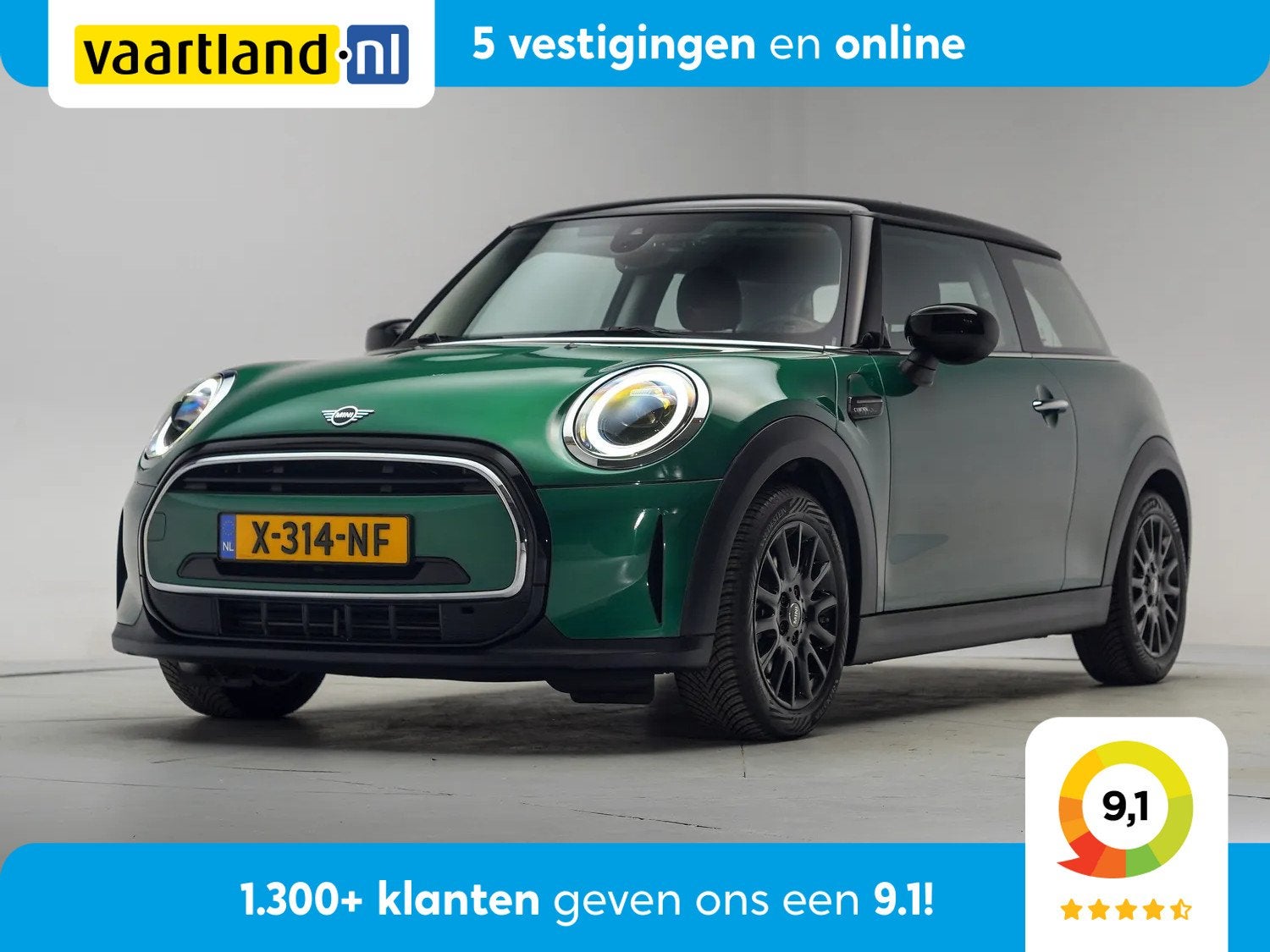 MINI Cooper 1.5 Cooper 136pk Camden Edition [ LED Apple/Andr, 136 pk, Gebruikt, 4 stoelen, 49 €/maand