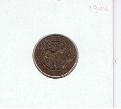 Munten Curacau, Postzegels en Munten, Ophalen of Verzenden, Koningin Wilhelmina, 1 cent, Losse munt
