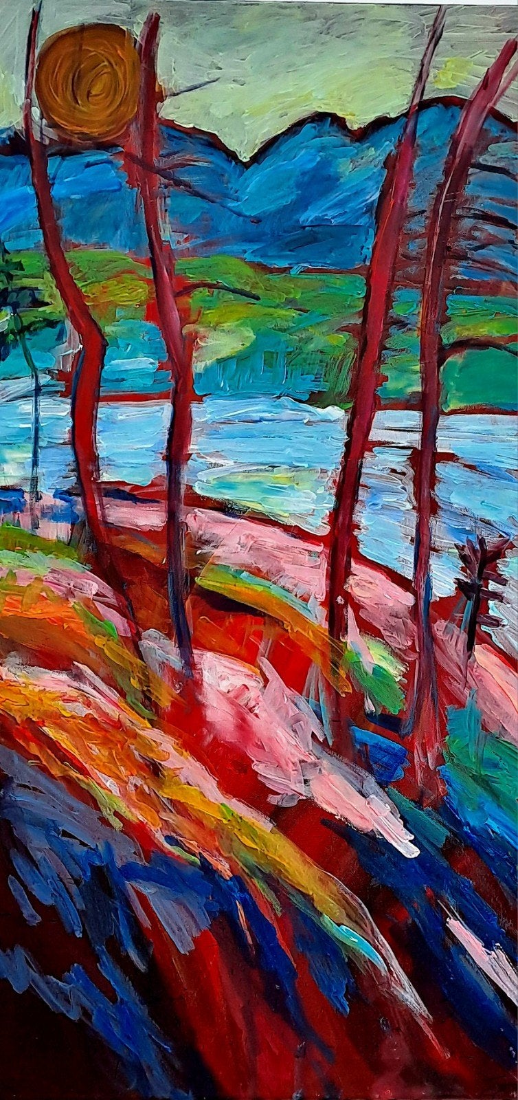 Wild River, Antiek en Kunst, Kunst | Schilderijen | Modern, Ophalen of Verzenden