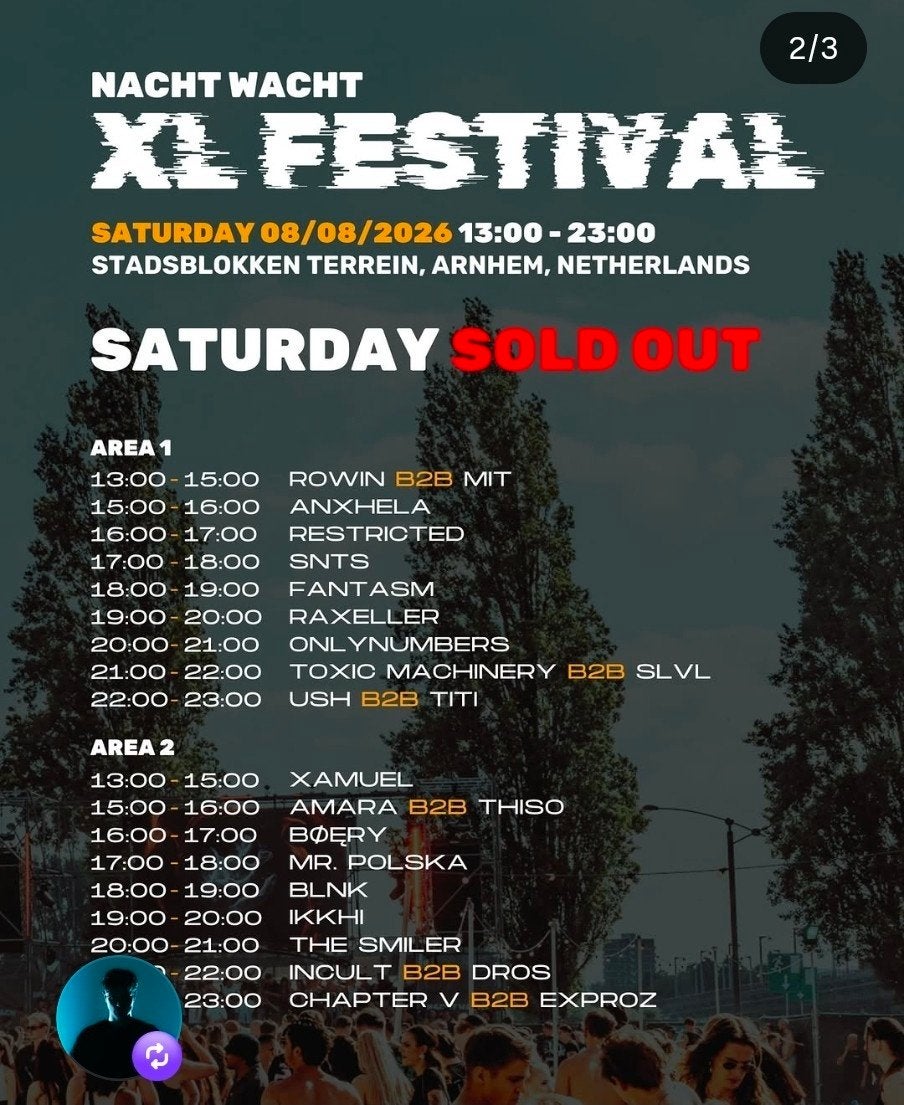 Nachtwacht Festival XL 2 kaarten te koop, Twee personen