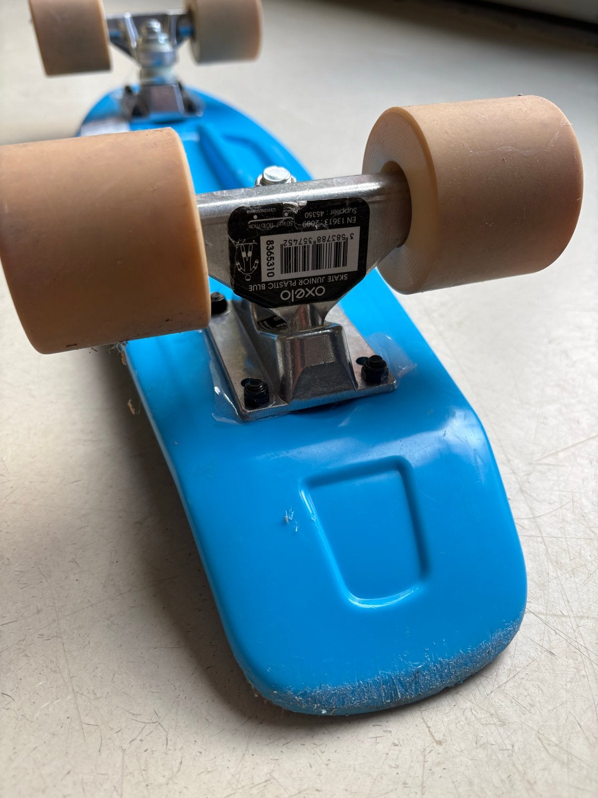 Oxelo Skateboard Junior Plastic Blauw, Ophalen, Gebruikt, Skateboard