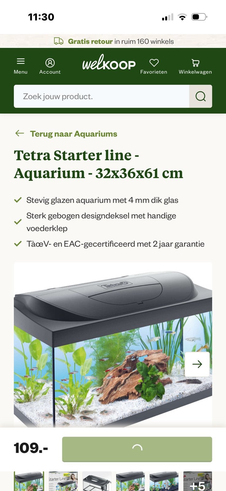 Tetra aquarium 60 x 30 cm. Met filter., Gebruikt, Minder dan 75 cm, Hok, Hamster