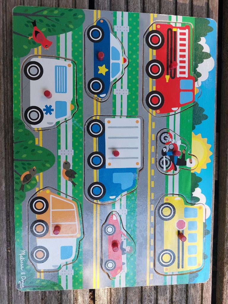 Houten puzzel voertuigen, Ophalen, Gebruikt, Van hout, Minder dan 10 stukjes