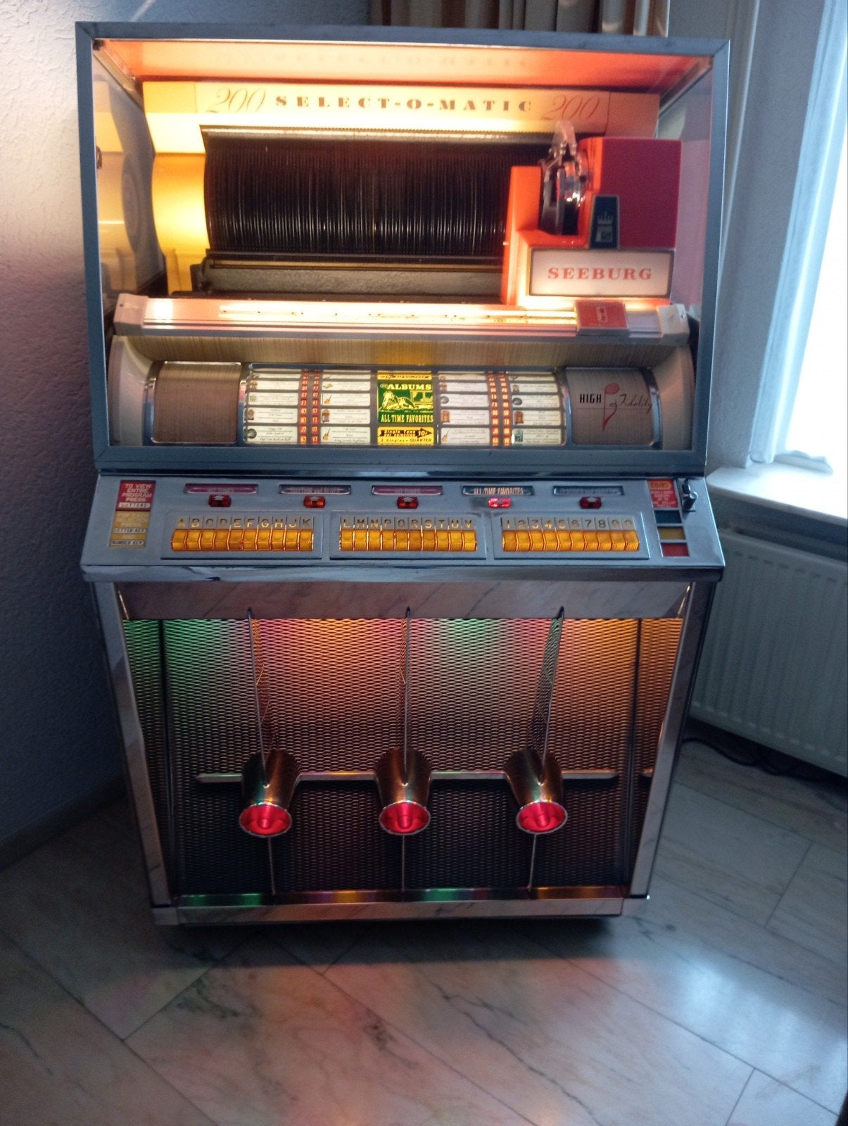 mooie Seeburg Juke box helemaal gereviseerd, Verzamelen, Ophalen of Verzenden, Zo goed als nieuw, 1950 tot 1960, Seeburg
