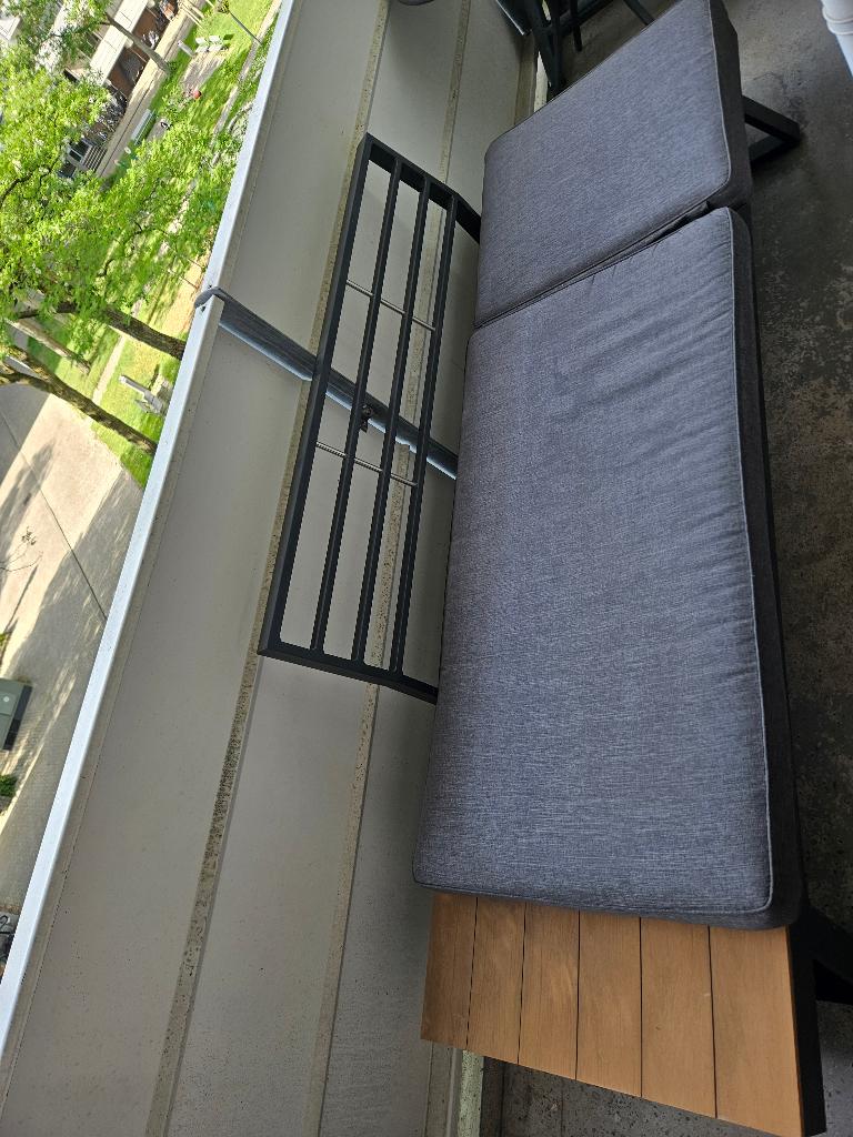 Lounge balkon bank, Ophalen, Gebruikt, Kunststof, Verstelbaar