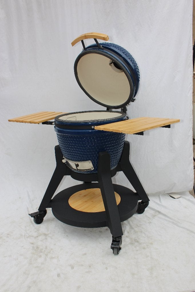 Bravuur Kamado BBQ 18 Inch Blauw, Ophalen of Verzenden, Nieuw, Bravuur, Met accessoires