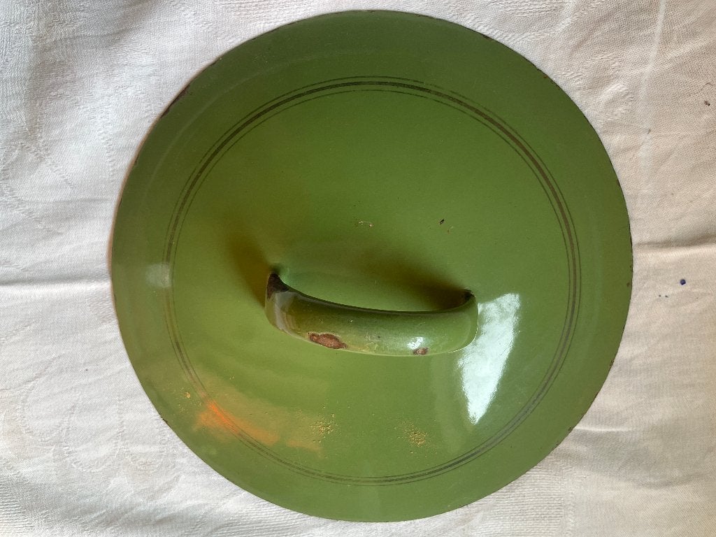 emaille deksel, Antiek en Kunst, Curiosa en Brocante, Ophalen of Verzenden