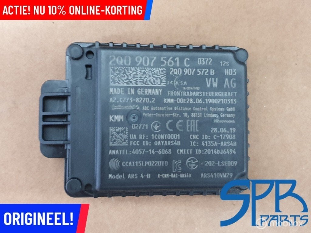 2Q0907561C 2Q0907572B POLO 2G T-ROC ACC-sensor RADAR 5NA 5NN