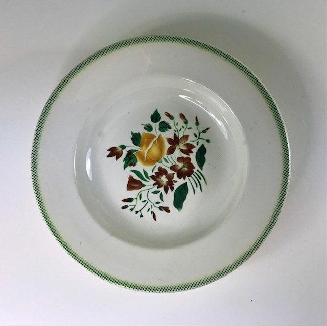 Digoin Sarreguemines Rose Sauvage soepbord diep bord, Ophalen of Verzenden