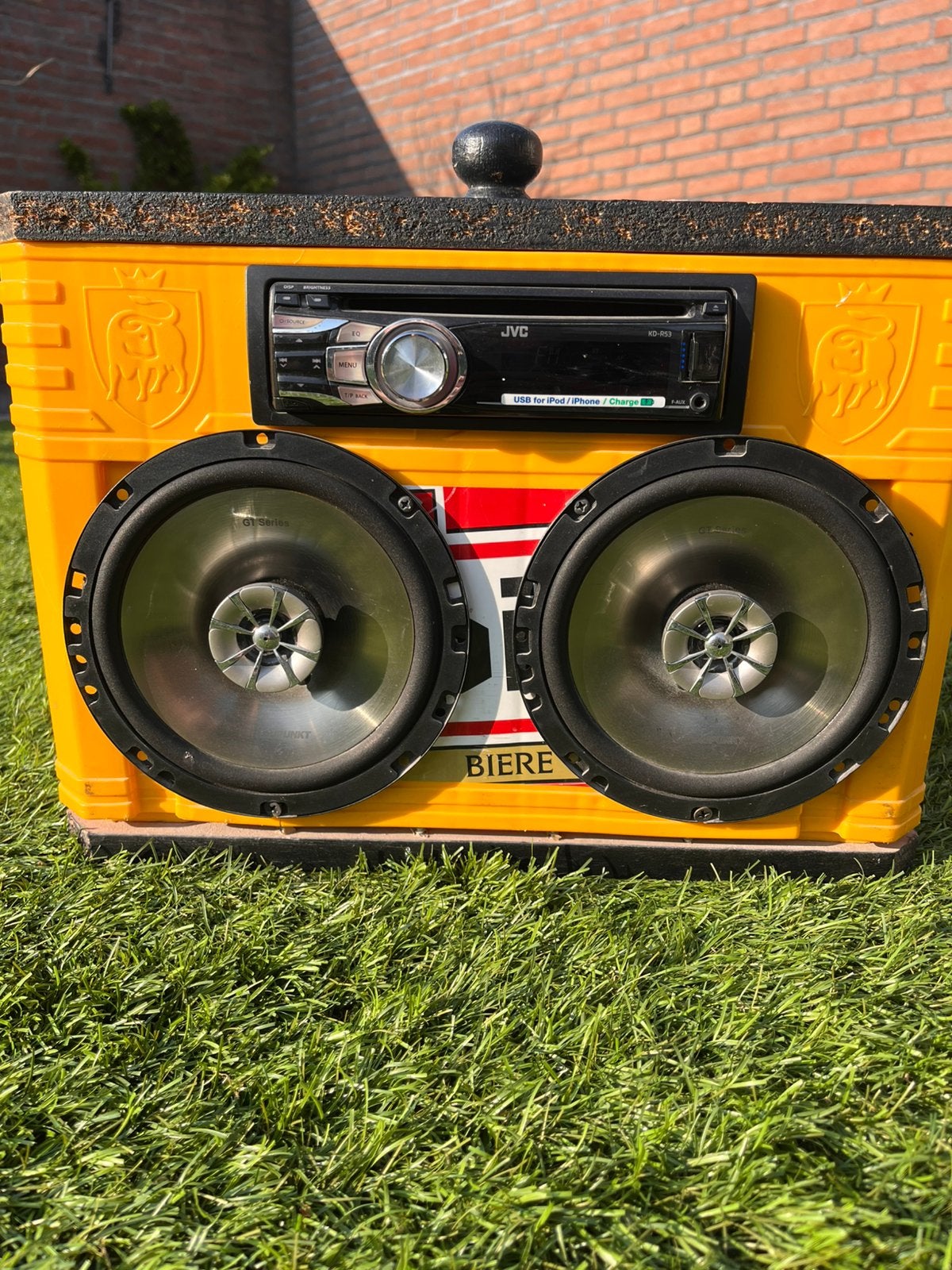 Jupiler. Krat radio jvc, Ophalen, Gebruikt