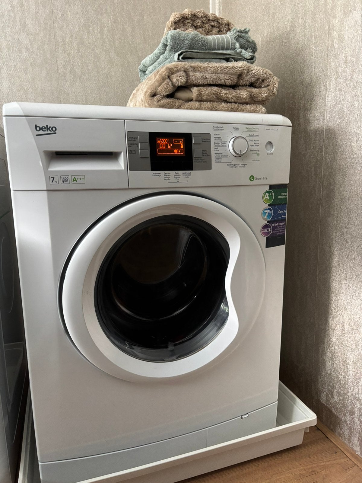 Beko wasmachine, Witgoed en Apparatuur, Wasmachines, 6 tot 8 kg, Ophalen, Gebruikt, 1200 tot 1600 toeren