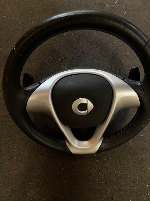 Smart fortwo lederen stuur met Flippers voor 451 model, Ophalen, Gebruikt, Smart