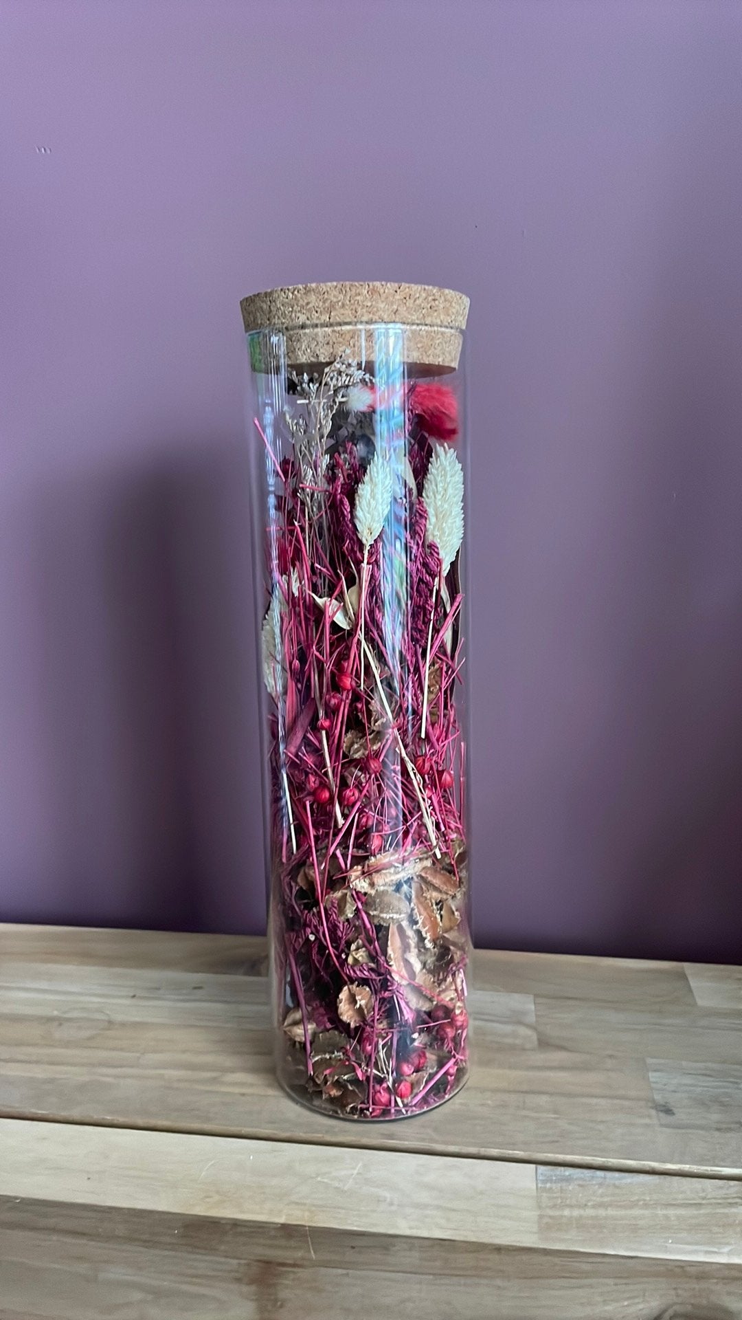 Decoratieve potpourri in glazen cilinder, Ophalen of Verzenden, Nieuw