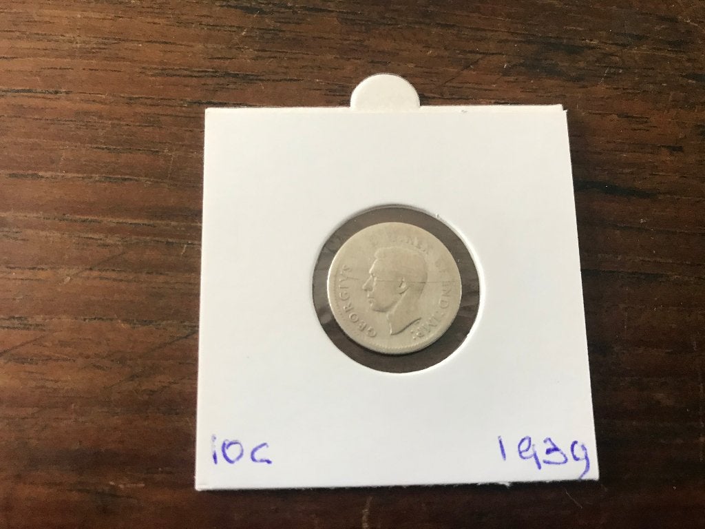 Canada KIng George VI 10 cent Zilver Diversen Jaren, Verzenden, Noord-Amerika, Losse munt, Zilver