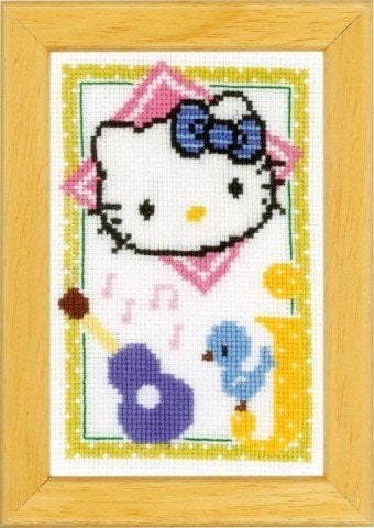 Borduurpakket Hello kitty letter J pn0149539, Hobby en Vrije tijd, Geen, Geen, Nieuw, Ophalen of Verzenden